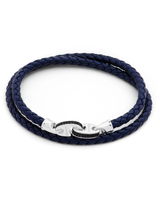 Solid Silver Hooks & royal blue