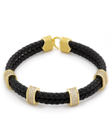 Diamond Spacer & Black Leather