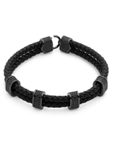 Diamond Spacer & Black Leather