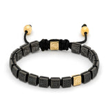 Flat Beads in Gunmetal and Gold