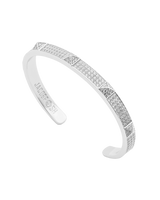 Pyramids cuff bracelet in White Gold