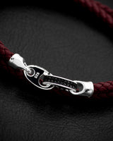 Solid silver hooks & garnet Red