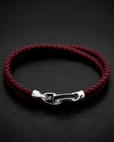 Solid silver hooks & garnet Red