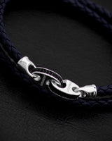 Solid Silver Hooks & royal blue