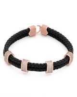 Diamond Spacer & Black Leather