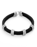 Diamond Spacer & Black Leather