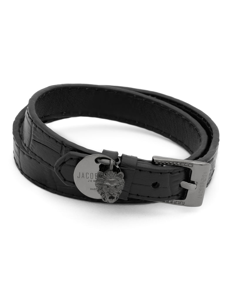 Belt lion bracelet / Black