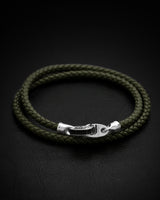 Solid Silver Hooks & Army Green