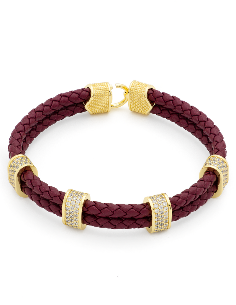 Spacers Gold & Garnet Red