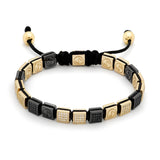 Flat Beads in Gold and Black